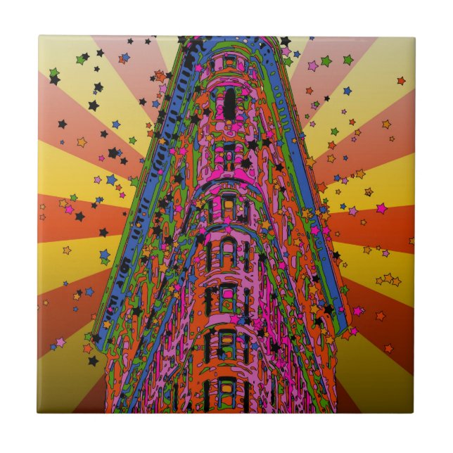 Carreau Psychedelic NYC - Top of the Flatiron Building A2 (Devant)