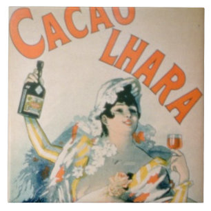 Carreau Publicité par affichage "Lhara Creme de Cacao",