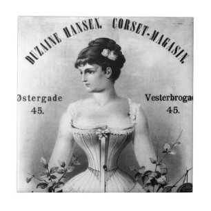 Carreau Publicité suédoise vintage de corset