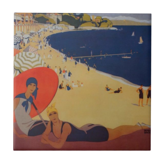 Carreau Publicité vintage de voyage (Devant)