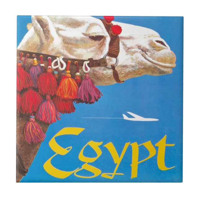 Carreau Publicité vintage Egypt Air Travel (Devant)
