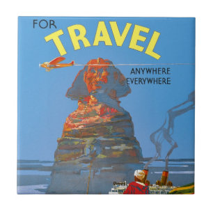 Carreau Publicité vintage Egypt Air Travel