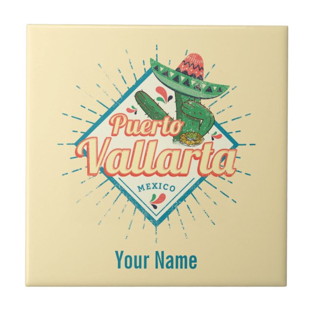 Carreau Puerto Vallarta Jalisco Mexique danse cactus (Devant)