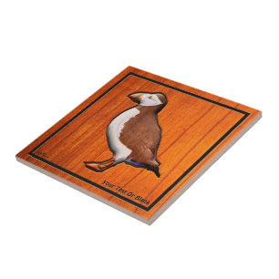 Carreau Puffin atlantique sculpté