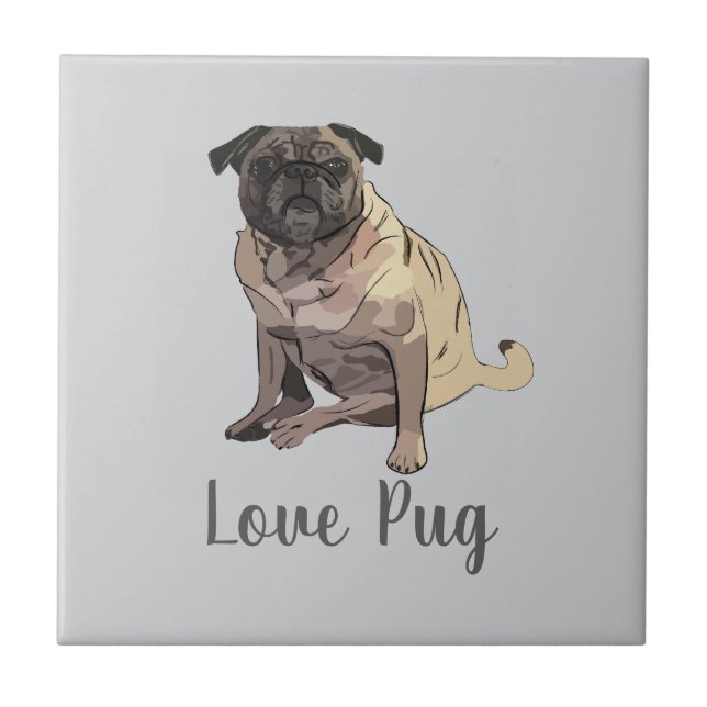 Carreau Pug d'amour (Devant)
