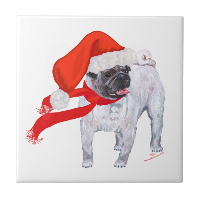 Carreau Pug de Noël (Devant)