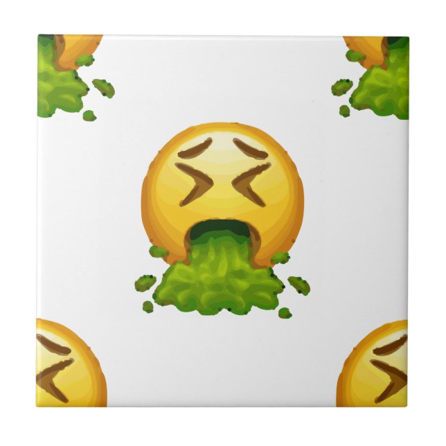 Carreau puking émoji (Devant)