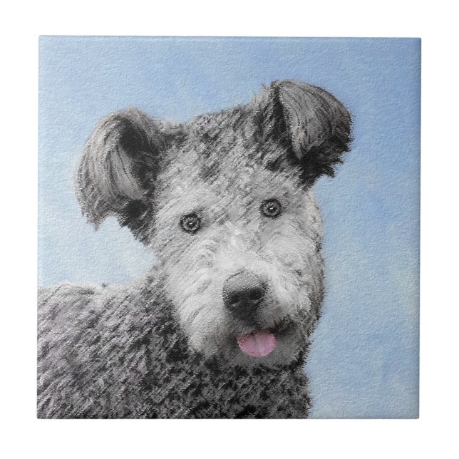 Carreau Pumi Peinture - Cute Original Chien Art (Devant)