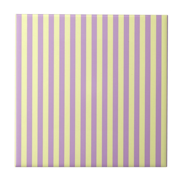 Carreau Purple Yellow Stripes Pattern Minimal Modern (Devant)
