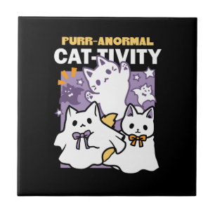 Carreau Purr-anormal Cat-tivity - Halloween Cat Design