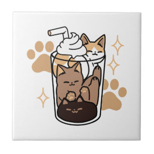 Carreau Purr-fect Blend : Cat and Coffee Art for Pet Lover