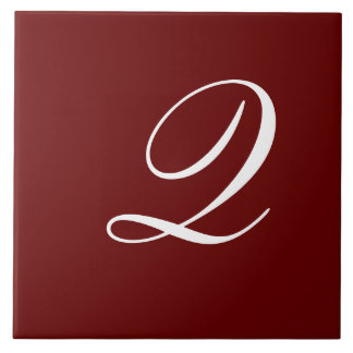 Carreau Q Monogramme Blanc initial sur Maroon