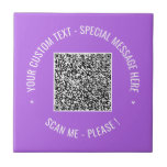 Carreau QR Code Scan Info Couleurs de texte personnalisées<br><div class="desc">Choisissez Couleurs et Police - Votre QR Code Scan Info Couleurs de texte personnalisées Cadeau moderne professionnel ou personnel - Ajouter votre QR Code - Image ou logo - photo / Texte - Nom ou autre info / message - Redimensionner et déplacer ou supprimer / Ajouter des éléments - Image...</div>