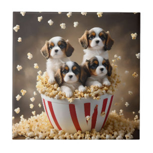 Carreau Quads Cavalier Espagnol Chipies Dans Le Popcorn,