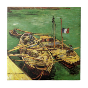 Carreau Quai Van Gogh avec des hommes déchargeant des péni