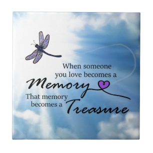 Carreau Quand quelqu'un que vous aimez, libellule