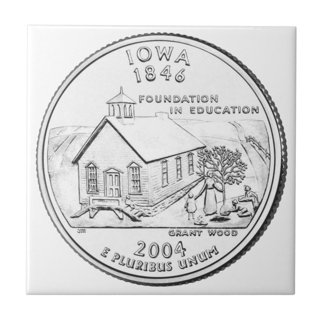 Carreau Quart de dollar de l'Iowa (Devant)