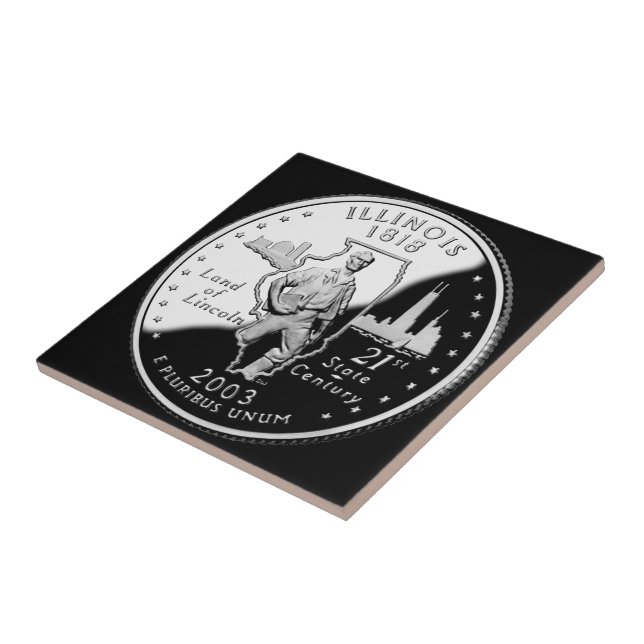 Carreau Quartier d'État de l'Illinois Reverse Side Faux (Côté)