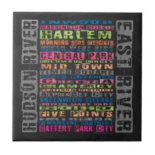 Carreau Quartiers de NYC Rainbow