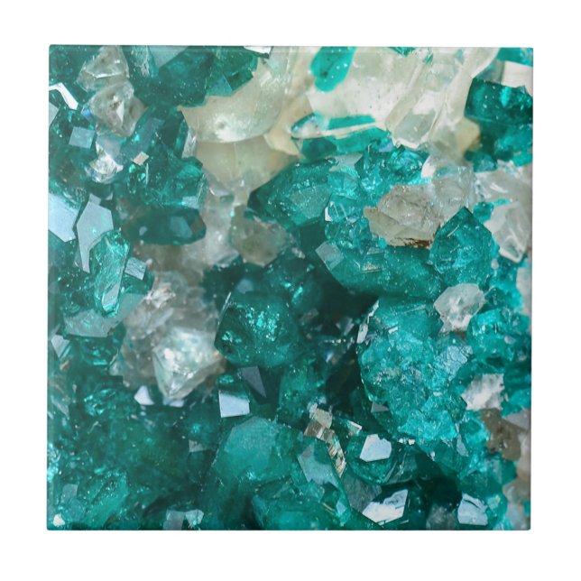 Carreau Quartz turquoise de sucre candi (Devant)