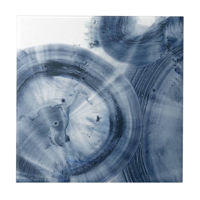 Carreau Quasars - Cercles bleu encre (Devant)