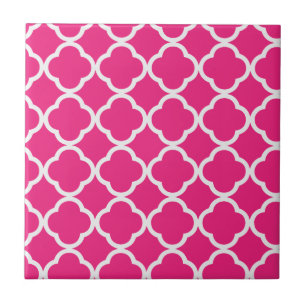 Carreau Quatrefoil rose clair