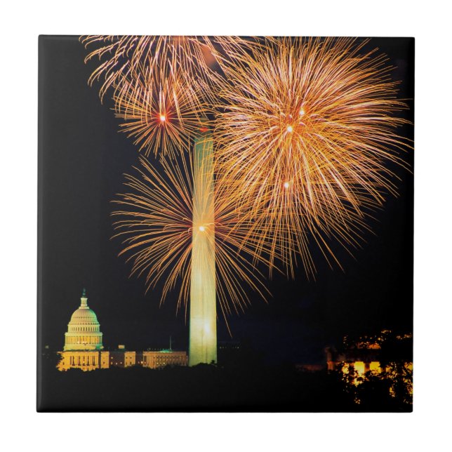 Carreau Quatrième de juillet, affichage de feu d'artifice, (Devant)
