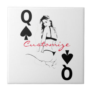 Carreau Queen of Spades Bikini Girl Thunder_Cove