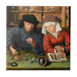 Carreau Quentin Matsys - Le Moneylender et sa femme
