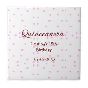 Carreau Quinceanera anos 15e anniversaire ajouter nom poin