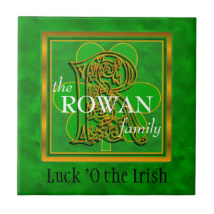 Carreau R "La chance de l'irlandais" Family Custom Monogra