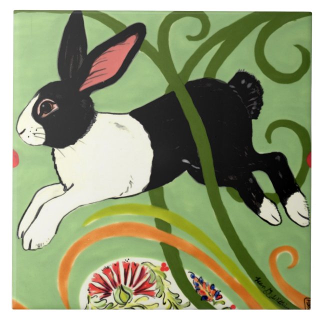 Carreau Rabbit néerlandais sur Carrelage design Art Déco V (Devant)