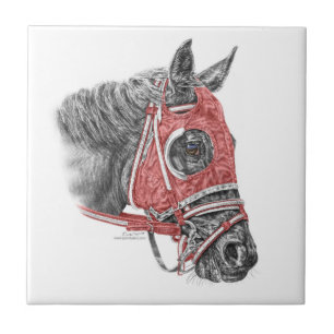 Carreau Race Horse Portrait Soies
