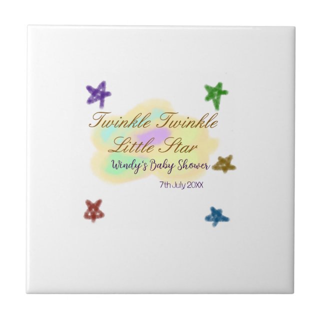 Carreau Rainbow clouds twinkle Twinkle Little Star baby (Devant)