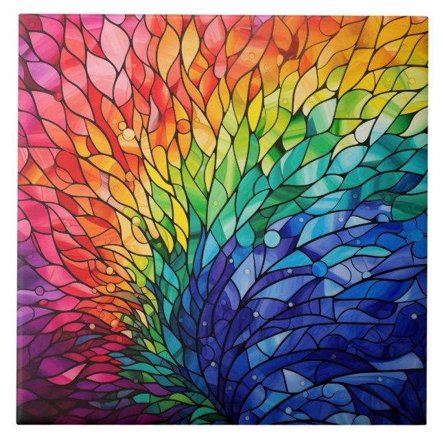 Carreau Rainbow Stained Glass  (Devant)