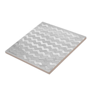 Carreau Rainy Sky Grey Chevron Motif