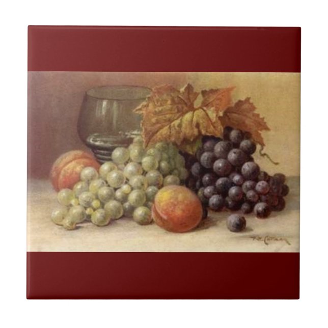 Carreau Raisin ou tuile ou trépied de vin (Devant)