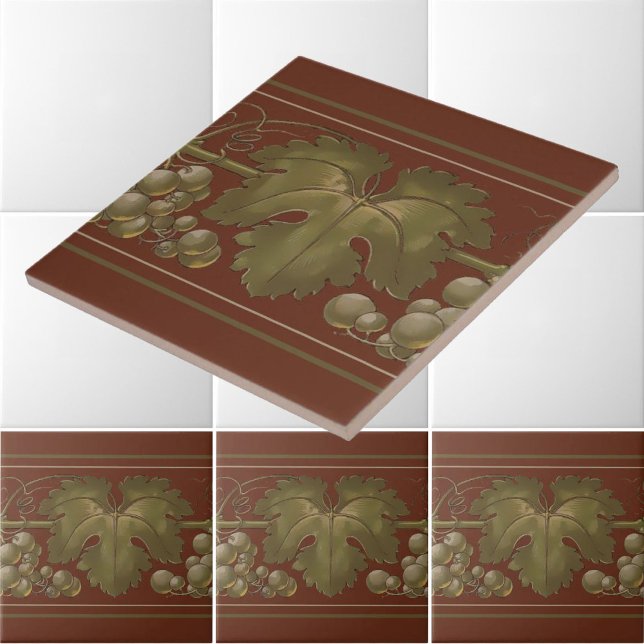 Carreau Raisins Art Nouveau sur le Motif de la Frise Graph (Créateur téléchargé)