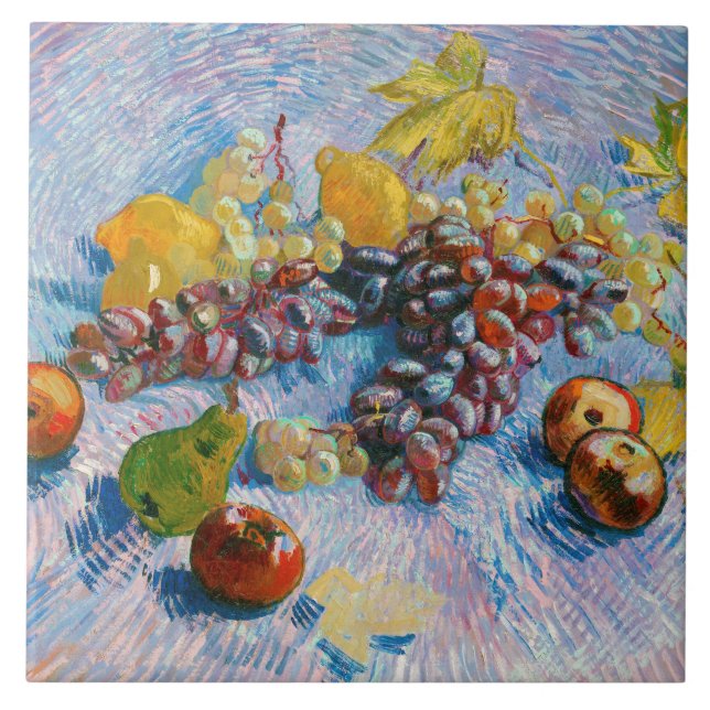 Carreau Raisins, citrons, poires et pommes, Van Gogh (Devant)