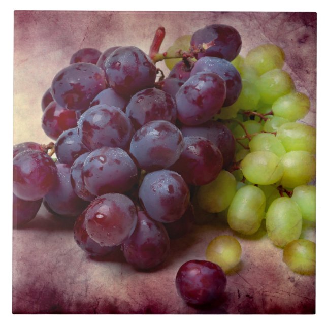 Carreau Raisins Rouge Et Vert (Devant)