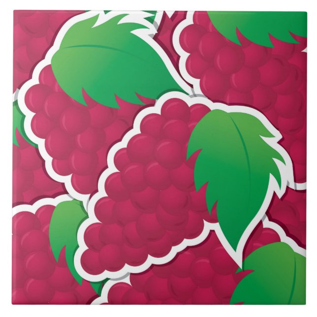 Carreau Raisins rouges funky (Devant)