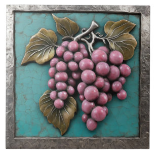 Carreau Raisins sculptés en métal