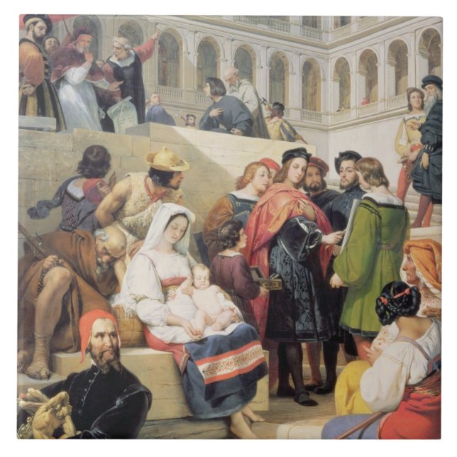 Carreau Raphael à Vatican, 1832 (huile sur la toile) (Devant)