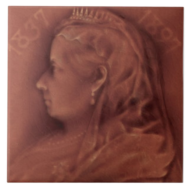 Carreau Rare Mauve Queen Victoria 1837-1897 Commémoratif (Devant)