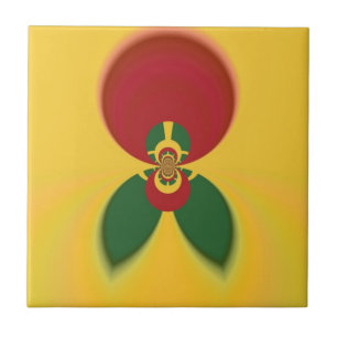 Carreau Rasta Colours Art Abstrait Imprimer