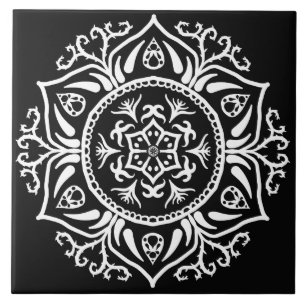 Carreau Raven Mandala