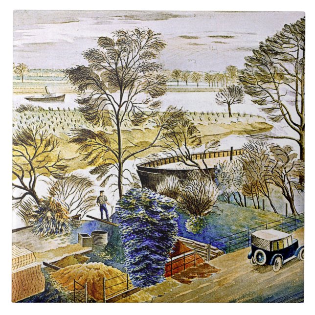 Carreau Ravilien - Tamise de la rivière à Hemmersmith (Devant)