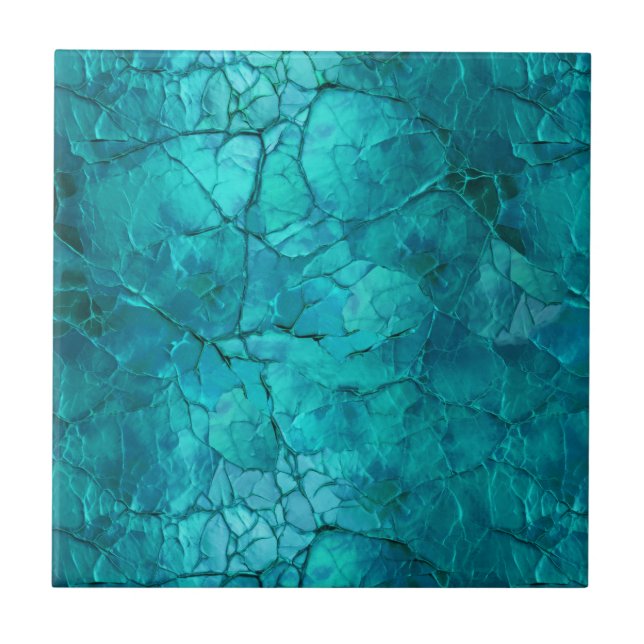 Carreau Rayons complexes, Lignes en Turquoise et Turquoise (Devant)