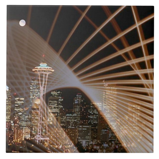 Carreau Rayons de lumière dans la nuit (Devant)