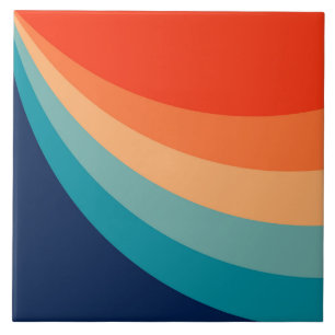 Carreau Rayons solaires rétro colorés